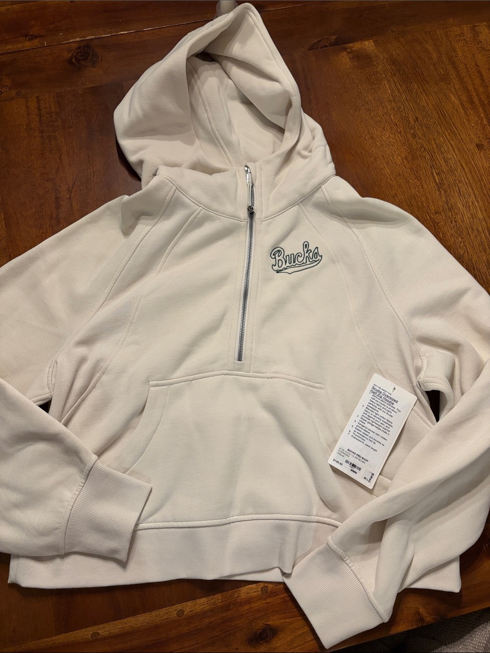 lululemon athletica Cream Scuba oversized Half‑Zip Hoodie Sweatshirt